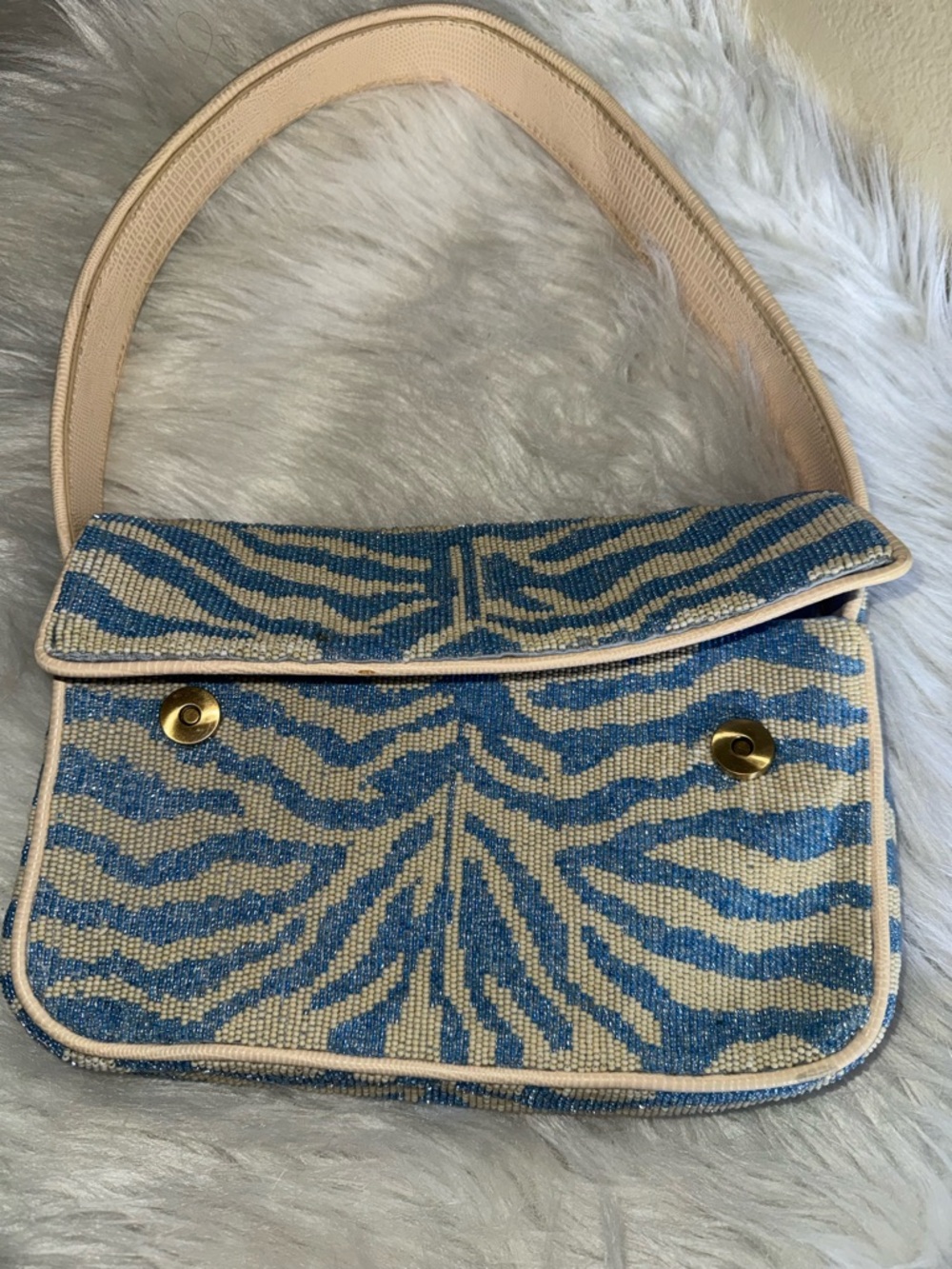 Staud beaded zebra bag